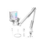 Maono DM40 Pro S Wireless RGB Condenser Gaming Desktop Microphone with Boom Arm