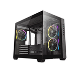 DeepCool CG330 3F Panoramic Glass Panel Dual Chamber M-ATX PC Case (Black R-CG330-BKNGM3-G | White R-CG330-WHNGM3-G)