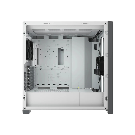 Corsair 5000D Tempered Glass Mid-Tower ATX PC Case White CC-9011209-WW + Corsair iCUE H100i Elite Capellix XT 240mm Radiator Liquid CPU Cooler White CW-9060072-WW