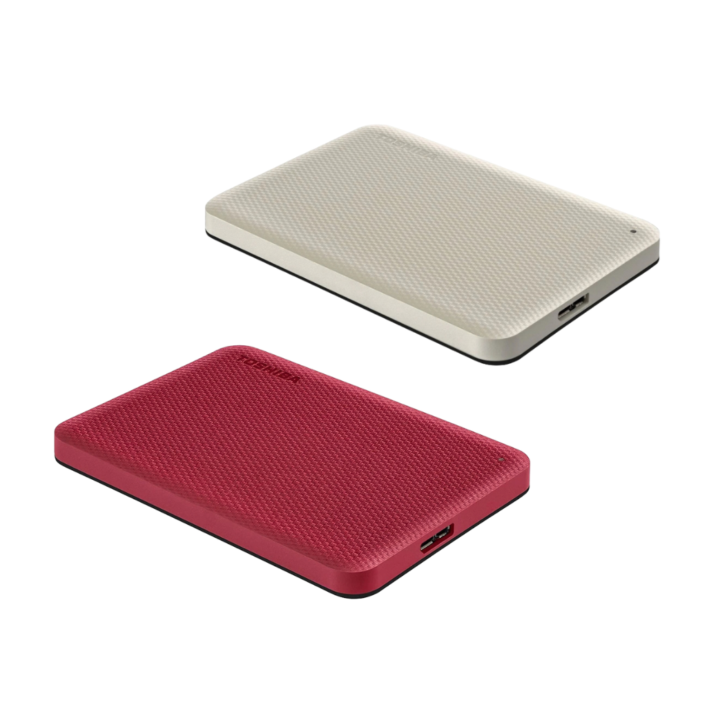 Toshiba Canvio Advance 2TB 2.5" USB 3.2 Portable External Hard Drive DTCA20 (Red | White)
