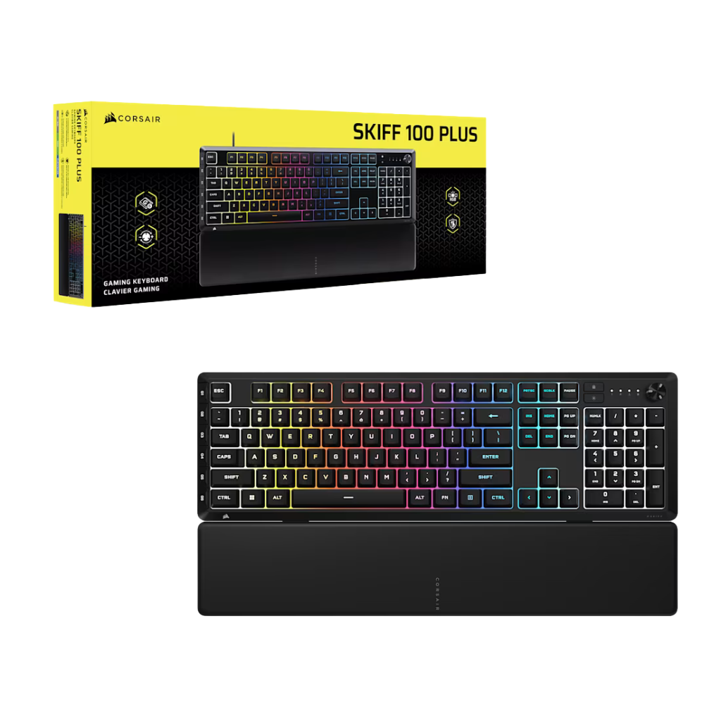 Corsair SKIFF 100 PLUS Wired RGB Membrane Gaming Keyboard CH-9226I65-NA