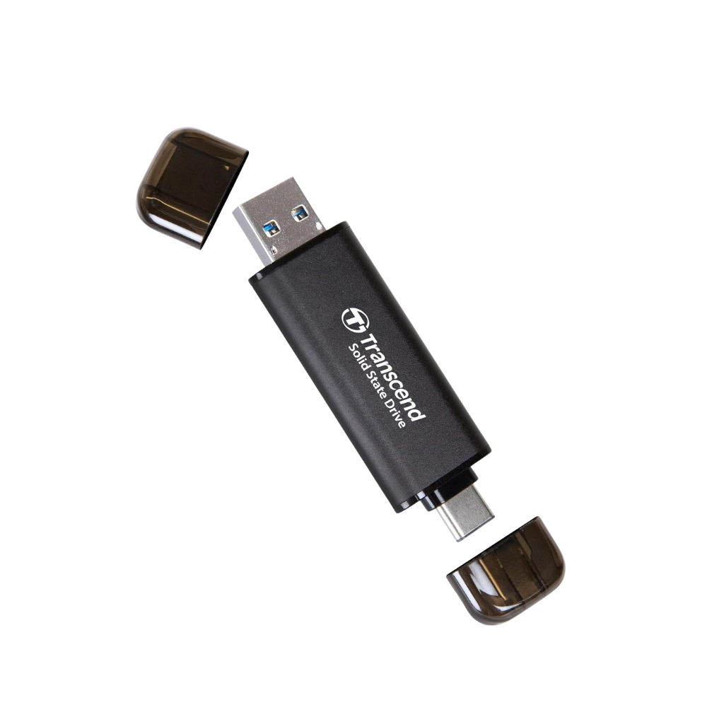 Transcend ESD310C 1TB Dual USB 10GBPS Portable Black SSD TS1TESD310C