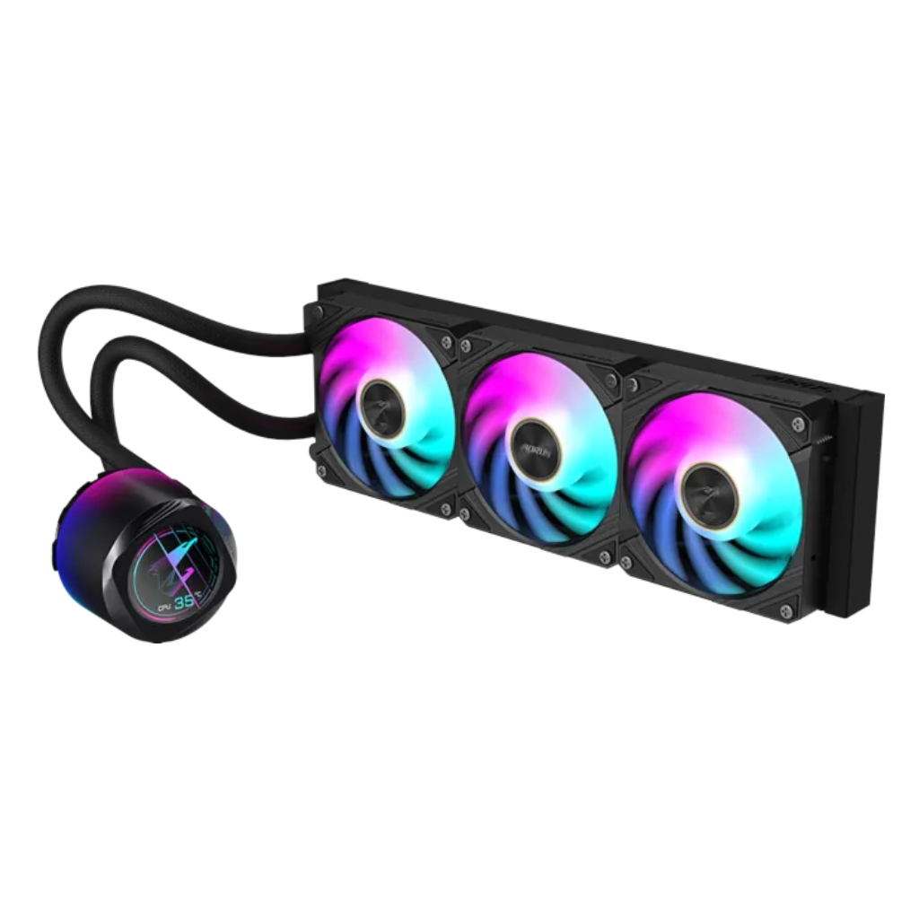 Gigabyte Aorus Waterforce X II 360 ARGB Fan w/ EZ-Chain MAG, Circular LCD Display AIO Liquid Cooler GP-AORUS-WATERFORCE-X-II-360