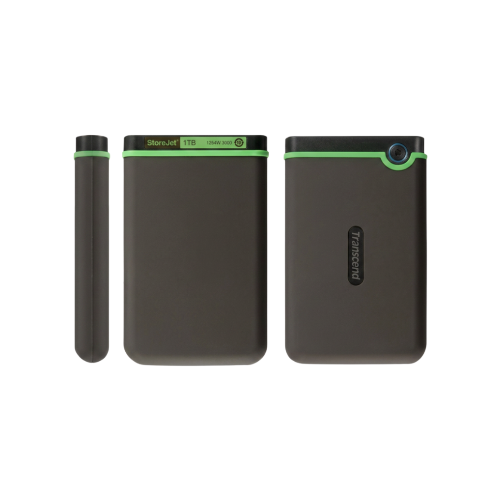 Transcend STOREJET M3 1TB Portable Slim Hard Drive ( Green TS1TSJ25M3G | Gray TS1TSJ25M3S )