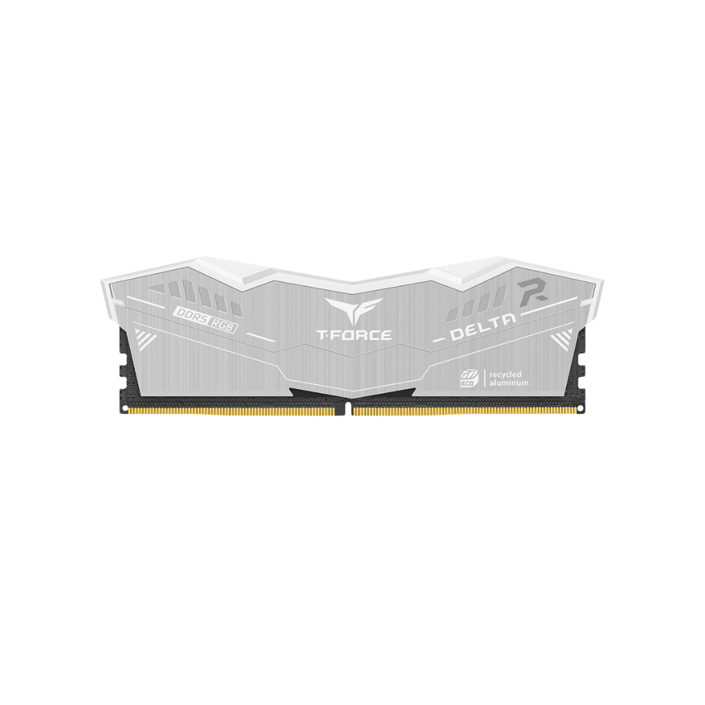 TeamGroup T-Force Delta RGB Eco 32GB 2x16GB DDR5 6000MHz CL30-36-36-76 1.35V Gaming Desktop Memory Silver FF2D532G6000HC30DC01