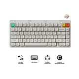 Nuphy Node75 High-Profile | Blush Nano Keyboard ( Gray / White )