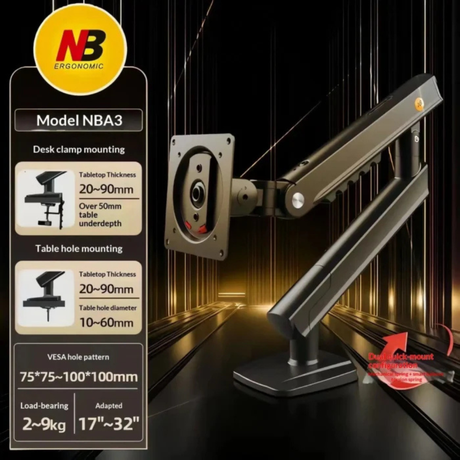 North Bayou A3 Single Deskmount 17-32" (75x100) 2-9kg