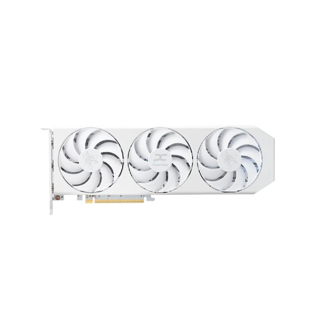 PowerColor Hellhound RX 9060 XT OC 16GB White GDDR6 Graphics Card Spectral White RX9060XT 16G-L/OC/WHITE