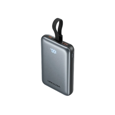 Vention 10000mAh 22.5W Magnetic Wireless Powerbank (1xUSB-C, 1xUSB-A) Gray FKQH0-TY