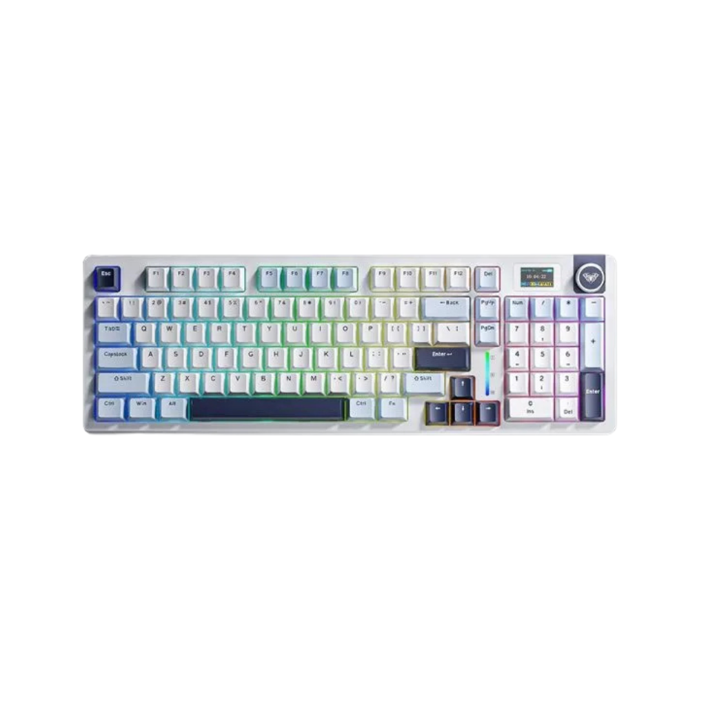 Aula S98 PRO White-Blue Tri-Mode RGB 98Keys Glacier Blue