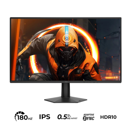 AOC 27G50F 27" IPS 180Hz (OC, 144Hz) Native FHD 1920x1080 4ms GTG 0.5ms MPRT Gaming Monitor with Tilt Adjustment