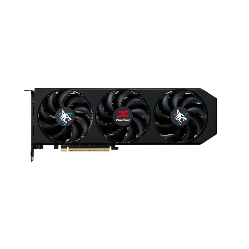 PowerColor Hellhound RX 9060 XT OC 16GB Black GDDR6 Graphics Card RX9060XT 16G-L/OC