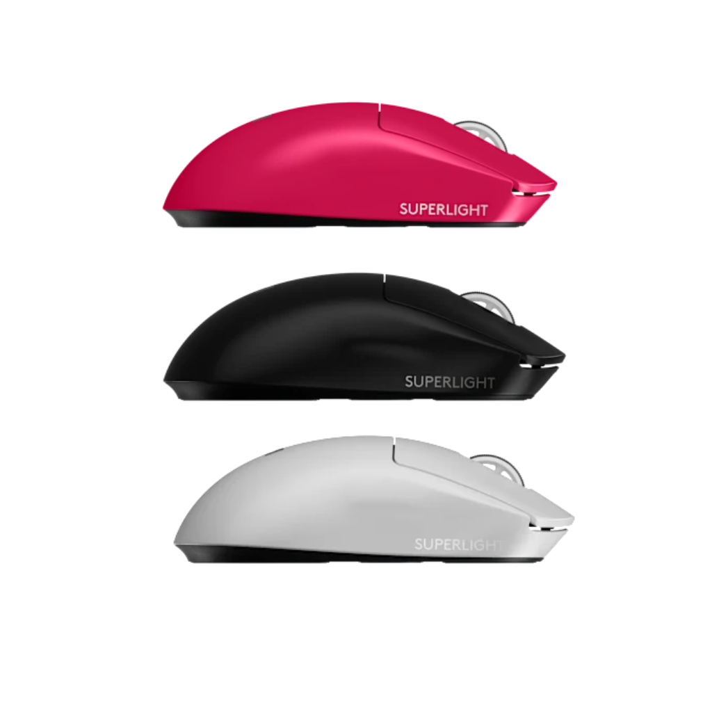 Logitech G Pro X Superlight 2 Lightspeed Wireless Gaming Mouse (Black, White, Magenta)