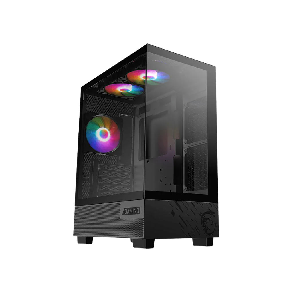 MSI MAG PANO M110A mATX Mid Tower PC Case with 3*120mm ARGB Fan