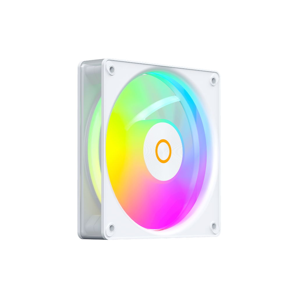 Ocypus Gamma F12 Elite White 120mm Reverse ARGB PWM Transparent Fan GAMMA-F12-WH1AM01E-GL