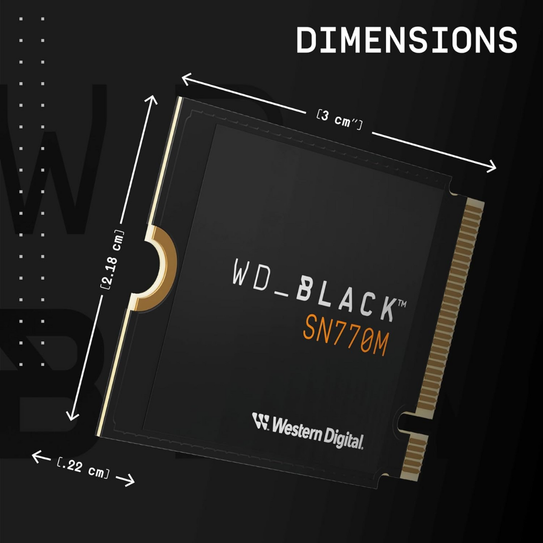 Western Digital M.2 Black 2TB SN770M NVME SSD Gen4 WDS200T3X0G – DynaQuest  PC
