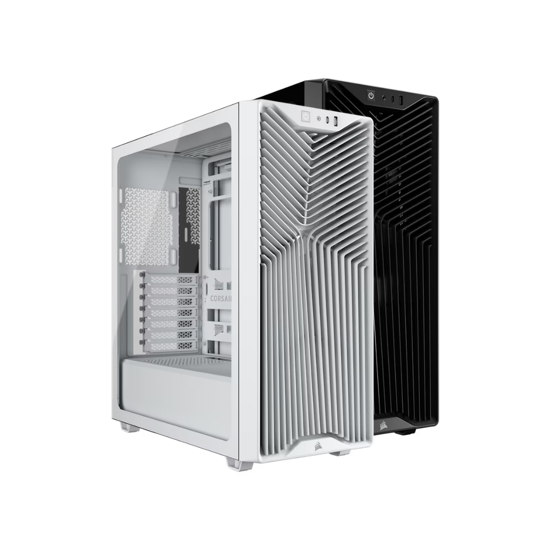 Corsair 3200D RS TG ATX Mid-Tower PC Case w/ 3x non-ARGB Fans (Black CC-9011334-WW | White CC-9011335-WW)