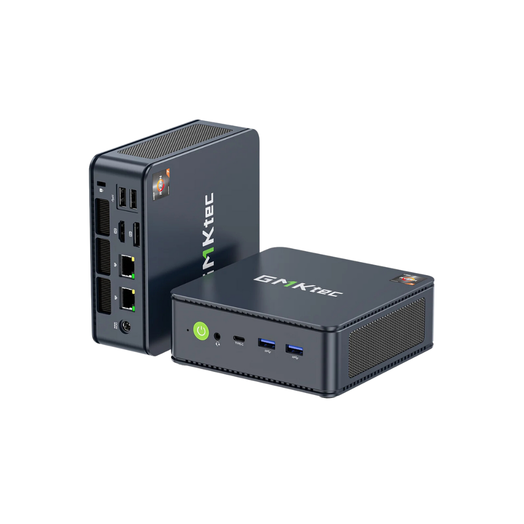 GMKtec M5 Plus NucBox Mini PC (Black) - AMD Ryzen 7 5825U | 16GB DDR4 | 512GB M.2 | WiFi 6E | Windows 11 Pro | HDMI | USBC