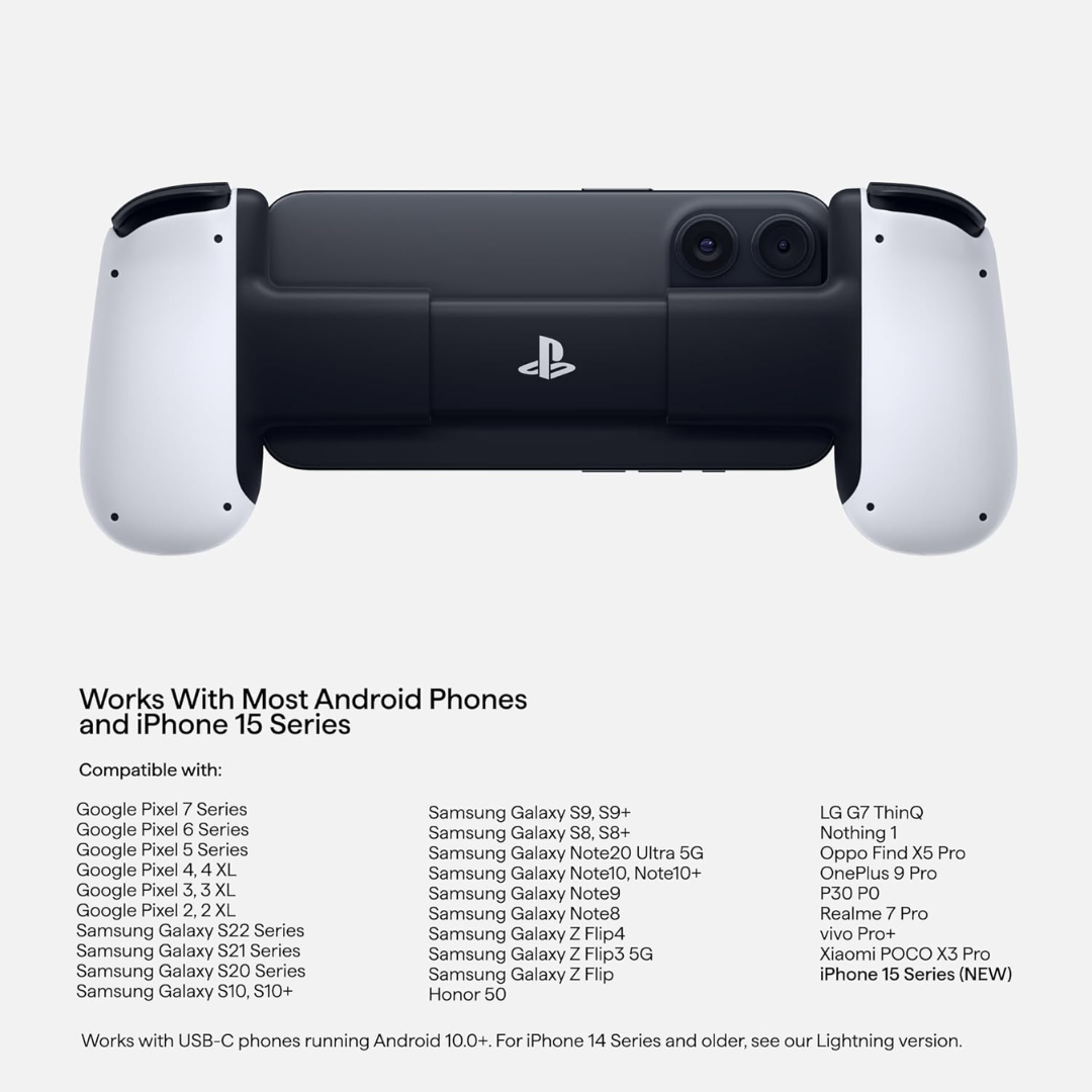 Backbone One V2 Playstation Edition USB-C Mobile Gaming Controller BB-51-P-WS with Backbone One Carrying Case (Black)