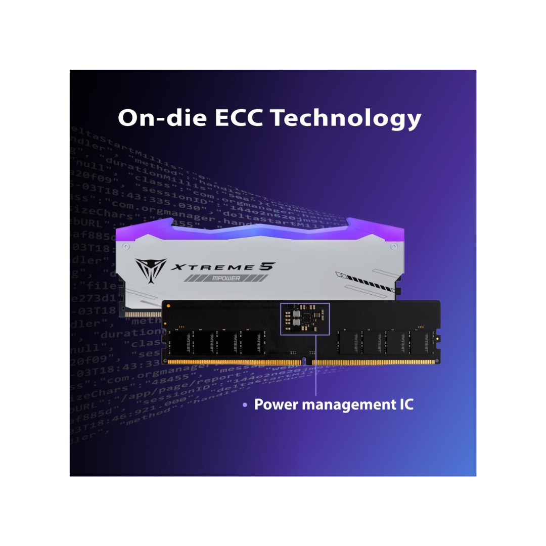 Patriot Viper Xtreme 5 RGB MPOWER 32GB 16GB*2 DDR5 6000MTs CL30 Desktop Memory PVXR532G60C30KM