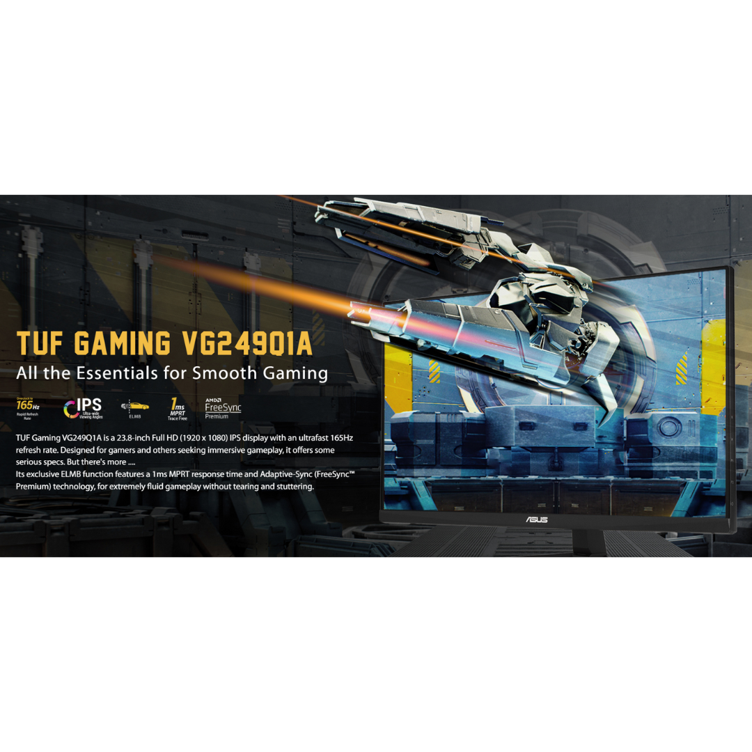 Asus TUF Gaming VG249Q1A 23.8" IPS 165hz 1080 Adaptive-sync, FreeSync Gaming Monitor