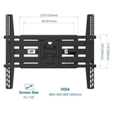 North Bayou NBSP5 WallMount 75''-110'' 200Ibs/90.9kg Vesa 400*400-800*600