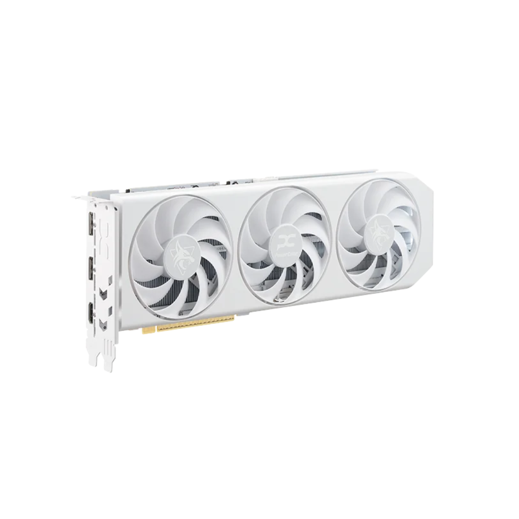 PowerColor Hellhound RX 9060 XT OC 16GB White GDDR6 Graphics Card Spectral White RX9060XT 16G-L/OC/WHITE
