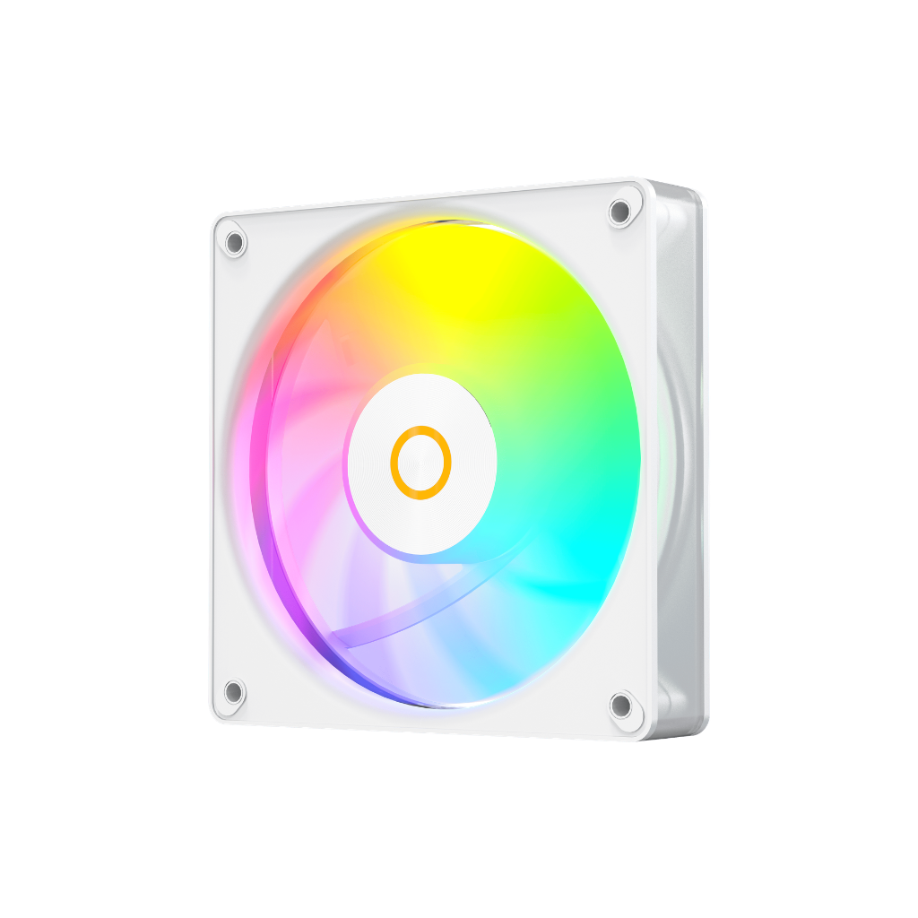 Ocypus Gamma F12 Elite White 120mm Reverse ARGB PWM Transparent Fan GAMMA-F12-WH1AM01E-GL
