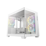DeepCool CG330 3F Panoramic Glass Panel Dual Chamber M-ATX PC Case (Black R-CG330-BKNGM3-G | White R-CG330-WHNGM3-G)