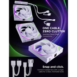 Asiahorse Nyota Pro 120MM Daisy Chain ARGB Reverse White 3-Pack Fan