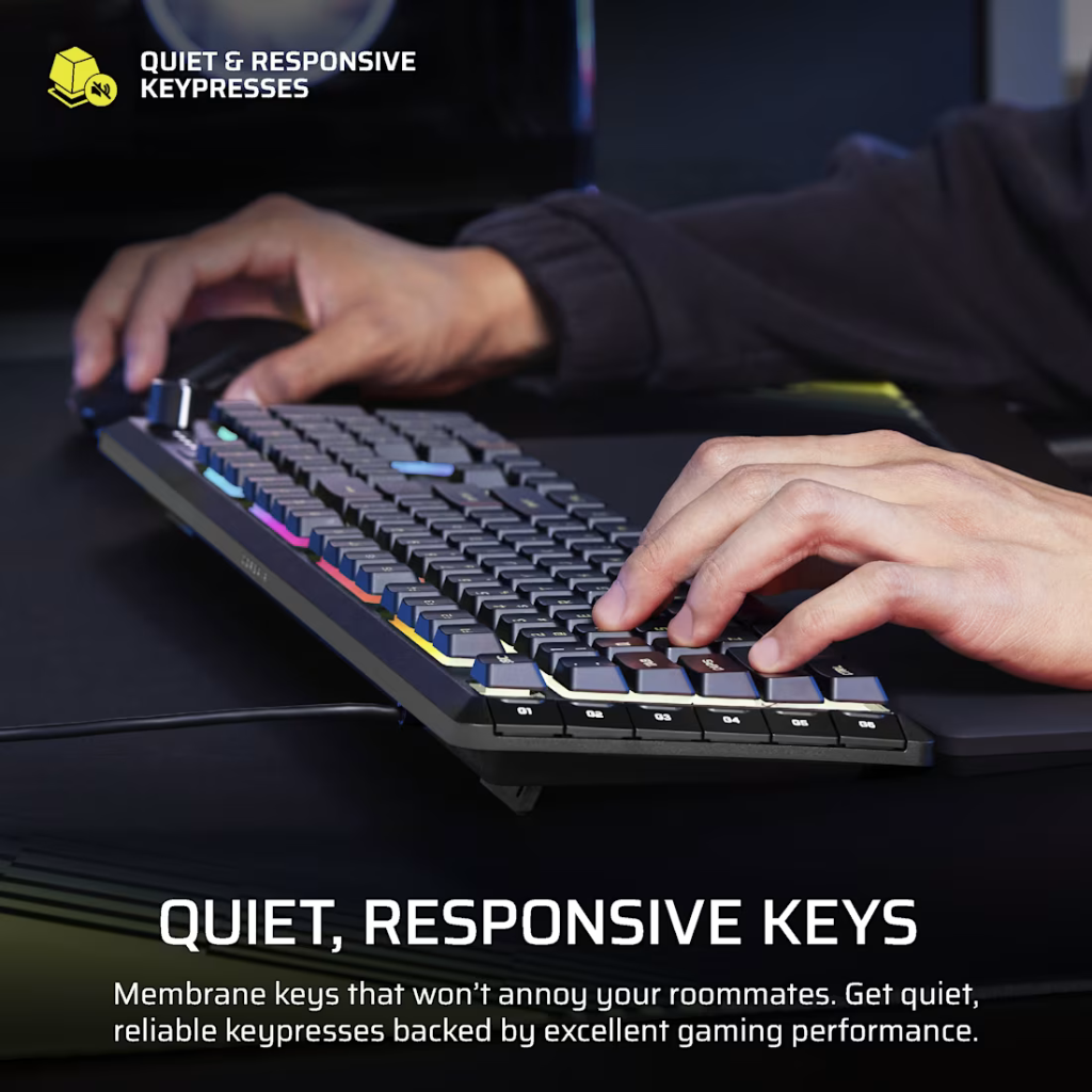 Corsair SKIFF 100 PLUS Wired RGB Membrane Gaming Keyboard CH-9226I65-NA