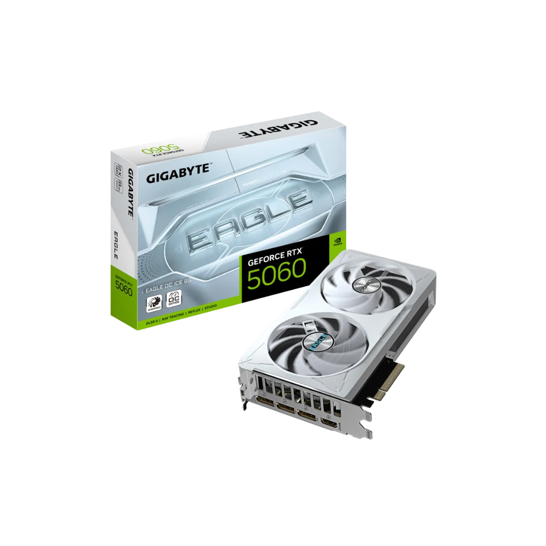 Gigabyte RTX 5060 Eagle OC ICE 8GB GDDR7 Graphics Card GV-N5060EAGLEOC-ICE-8GD