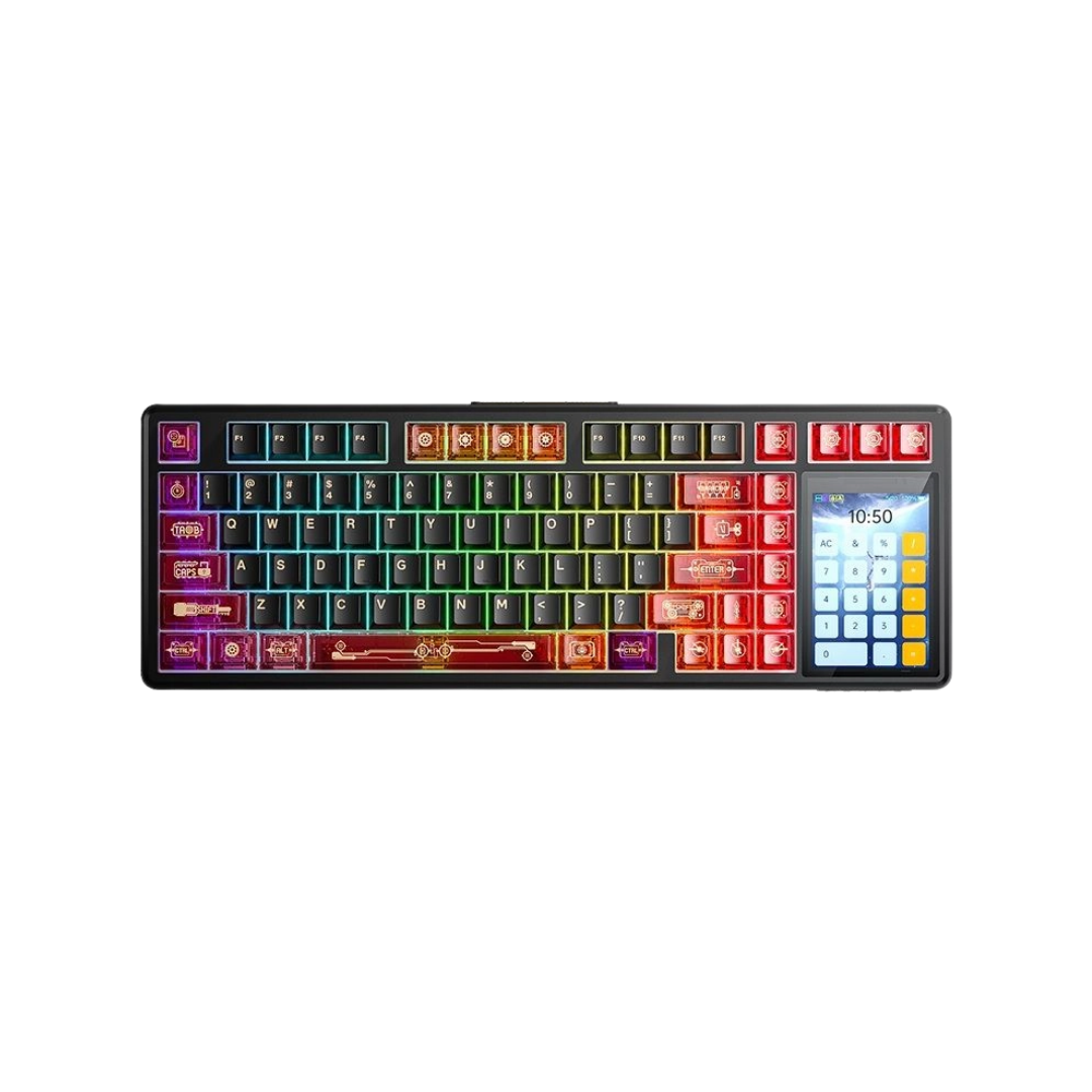 AULA L99 Smart Custom Touch Screen Mechanical Keyboard Customizable Tri-Mode (Wired / 2.4G / BT) Gasket Structure Hot-Swappable Full Keys RGB Backlight