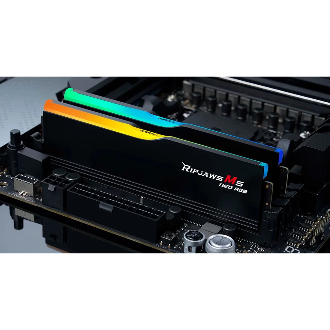 G.Skill Ripjaws M5 Neo RGB 64GB 32GX2 DDR5 6000MT/s Desktop Memory F5-6000J2836G32GX2-RM5NRK