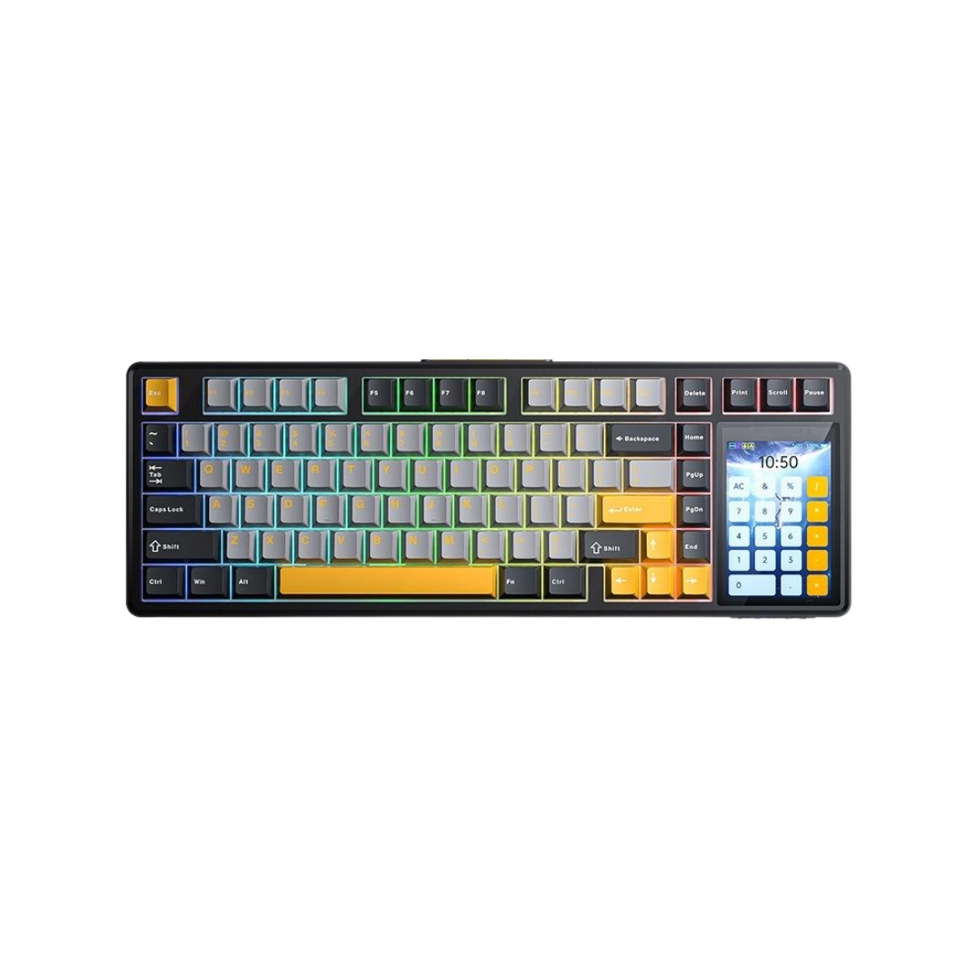 AULA L99 Smart Custom Touch Screen Mechanical Keyboard Customizable Tri-Mode (Wired / 2.4G / BT) Gasket Structure Hot-Swappable Full Keys RGB Backlight