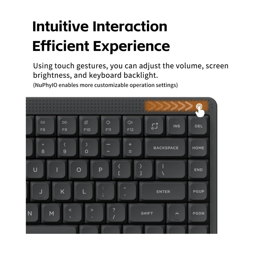 Nuphy Node75 High-Profile Gray / Blush Nano Keyboard