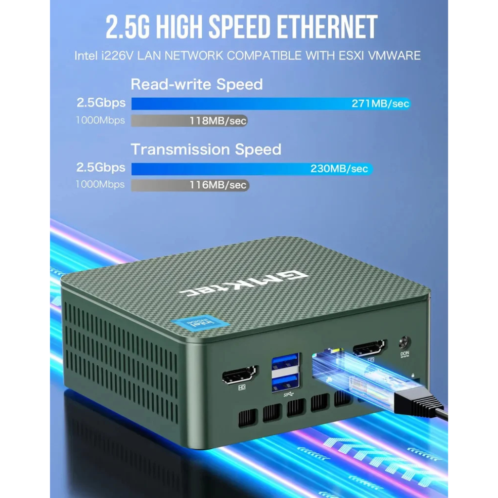 GMKtec G3 Plus NucBox Mini PC (Black) - Intel 12th N150 | 16GB DDR4 | 512GB M.2 | WiFi 6 | 2.5G | Windows 11 Pro