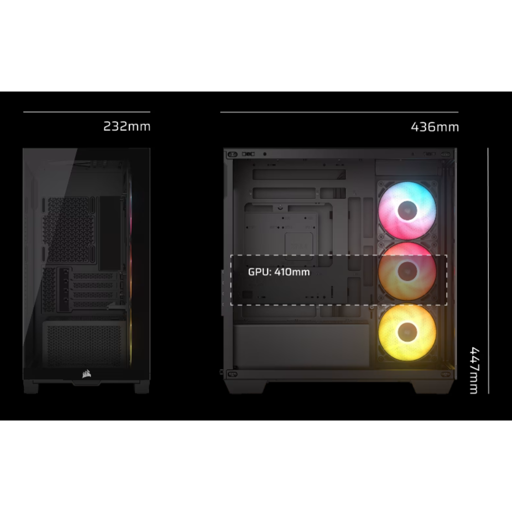 Corsair 2800X RS-R ARGB TG mATX Black PC Case ( Black CC-9011347-WW | White CC-9011348-WW )