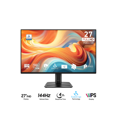 MSI Pro MP275 E14L 27" IPS FHD 1920x1080 144Hz 1ms MPRT/4ms GTG Business & Productivity Monitor With Tilt Adjustment