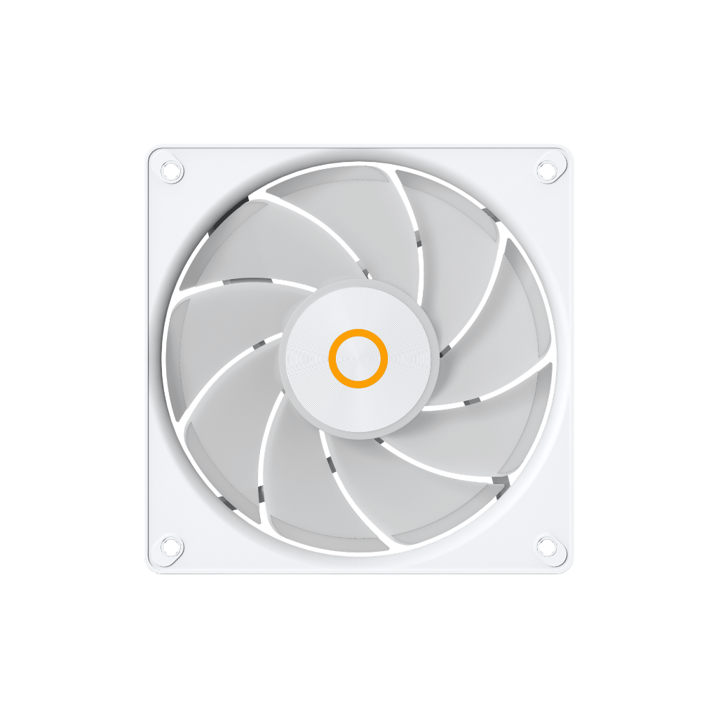 Ocypus Gamma F12 Elite White 120mm Reverse ARGB PWM Transparent Fan GAMMA-F12-WH1AM01E-GL