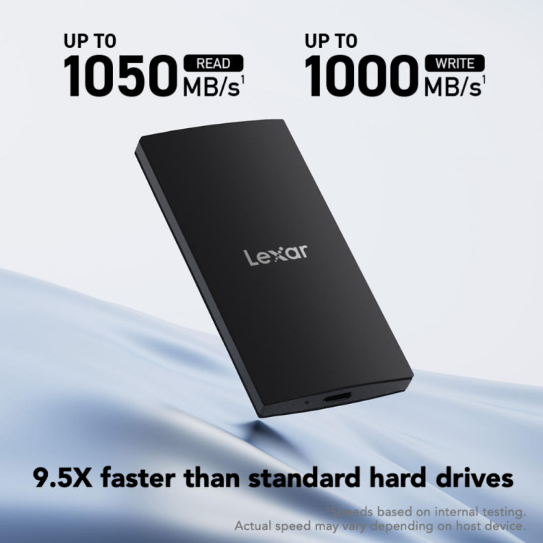 Lexar SL300 1TB USB 3.2 Gen 2 Type-C Portable SSD - Up To 1050MB/s Read & 1000MB/s Write LSL300001T-RNBNG