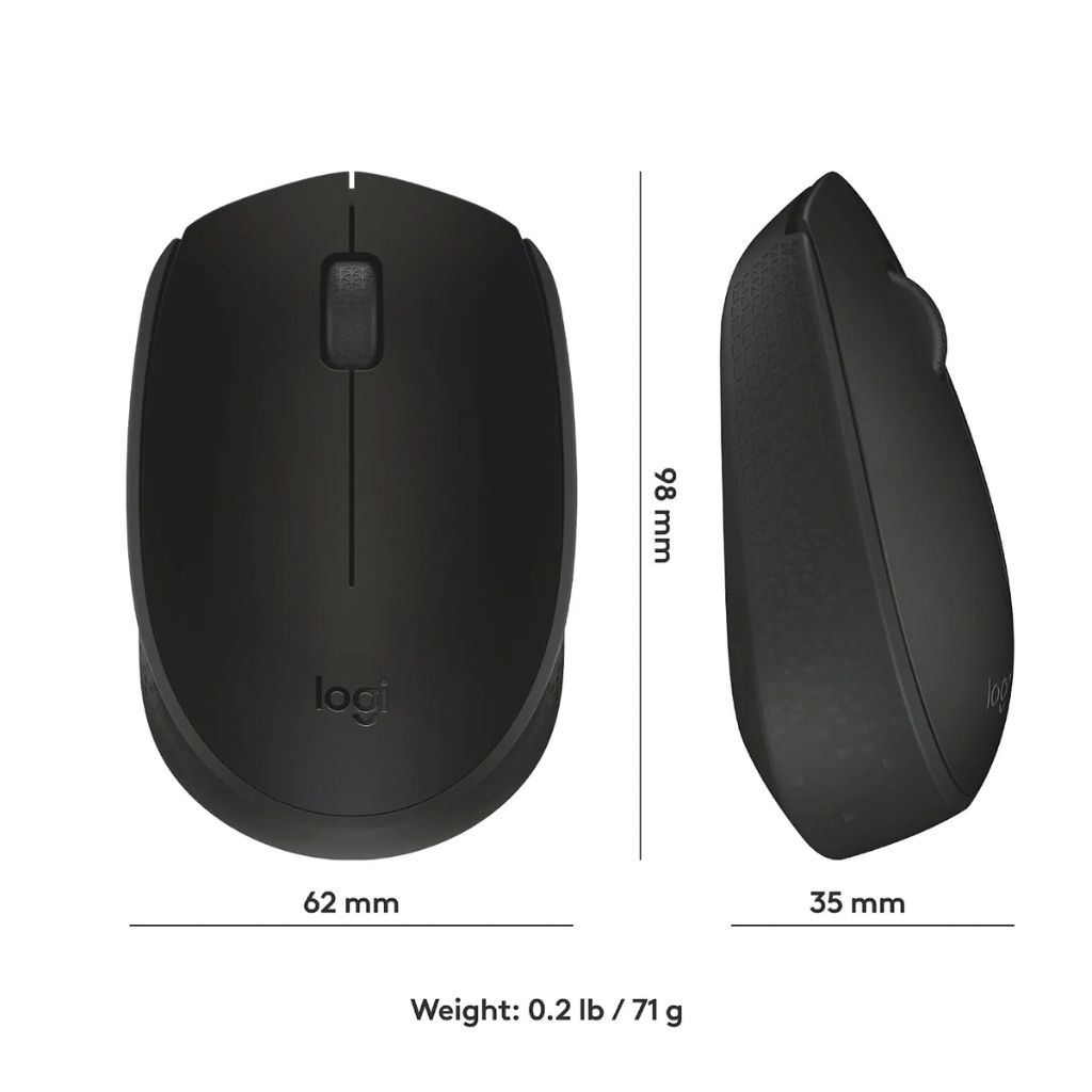 Logitech B170 2.4Ghz Wireless Mouse Black 910-004659