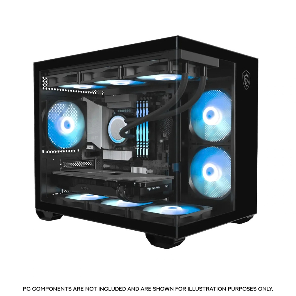 MSI Pro PANO M120L Mini Tower mATX Black PC Case