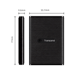 Transcend ESD270C 500GB USB 3.1 Gen 2 USB Type-C Portable Solid State Drive - TS500GESD270C