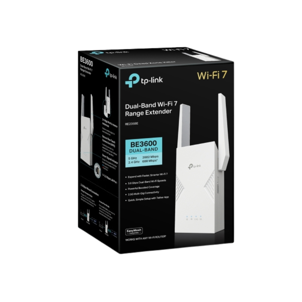 TP-Link RE235BE BE3600 3.6 Gbps Dual-Band Wi-Fi 7 EasyMesh Compatible Range Extender App