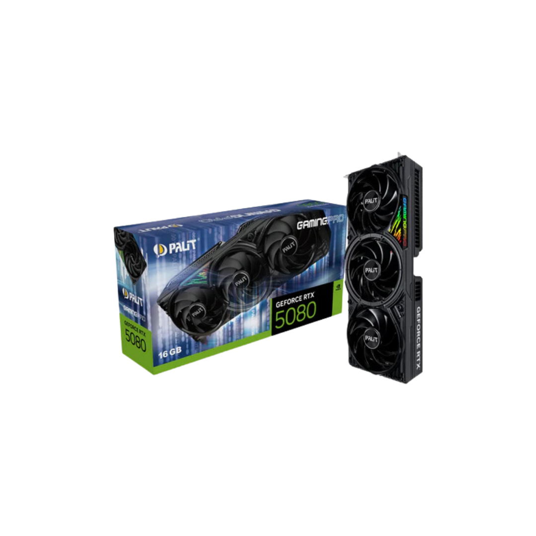 Palit RTX 5080 Gaming Pro OC 16GB GDDR7 NE75080S19T2-GB2031A Graphics Card (Must be purchased with PSU)