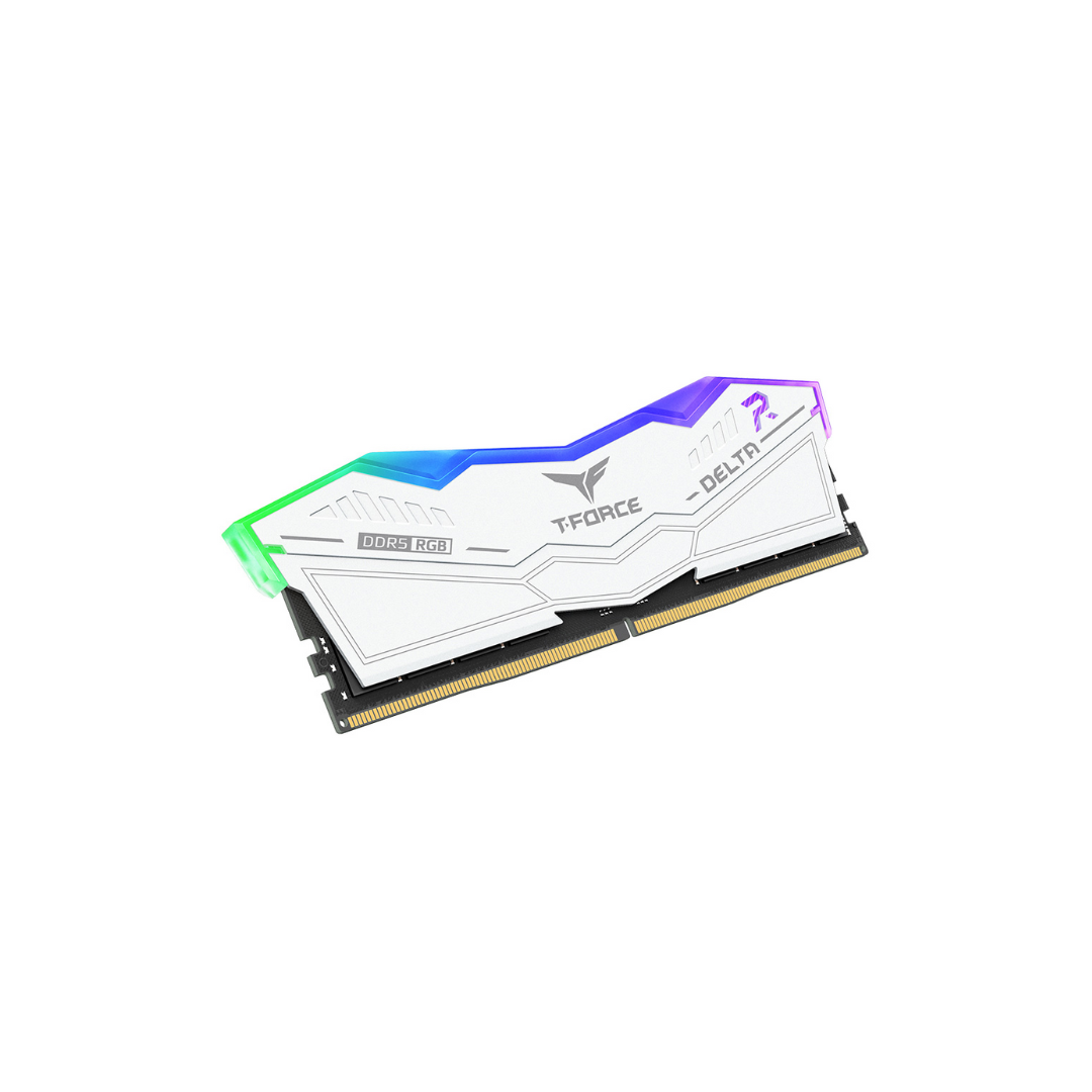 T-Force Delta RGB 32GB (2x16GB) White DDR5 5600MT/s CL36 Desktop Memory FF4D532G5600HC36BDC01