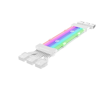 Triple 8pin ARGB PCIE/GPU Extension Cable WHITE