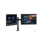 Inplay KMT-2 Dual Arm Monitor Mount 13-27" Fully Adjustable with C Clamp Stand