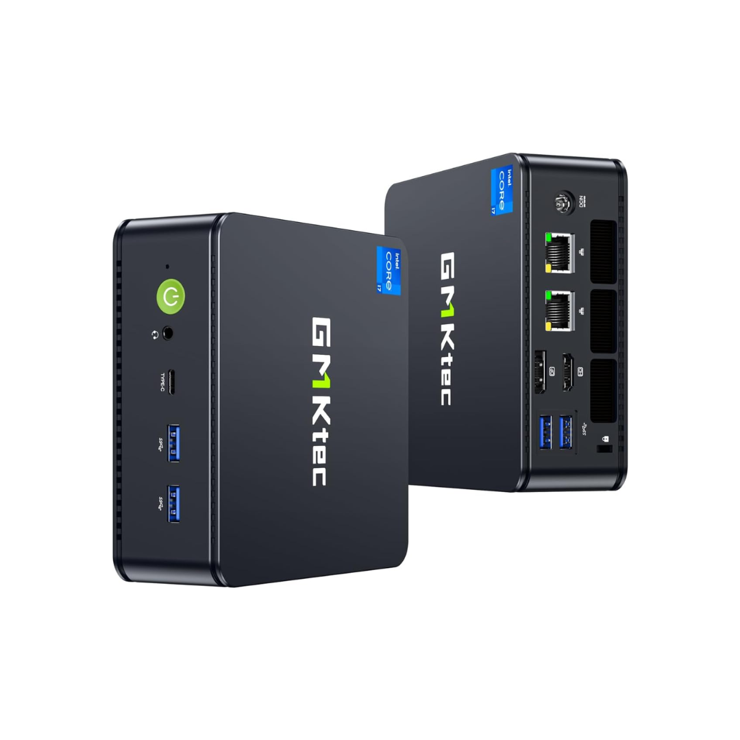 GMKtec K7 Plus NucBox Mini PC (Black) - Intel i7-13620H | 32GB DDR5 | 1TB M.2  |Intel UHD Graphics 1.5G | Wifi 6 + BT5.2 | Windows 11 Pro | HDMI | DP | USBC